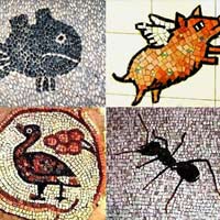 particolari di mosaico